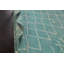 Tapis vert en laine noué à la main de conception unique 7 pi 11 po x 9 pi 8 po