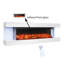 3-Sided Wall Mounted Electric Fireplace with Floating Mantel, Adjustable Remote Control-164550673-144932619