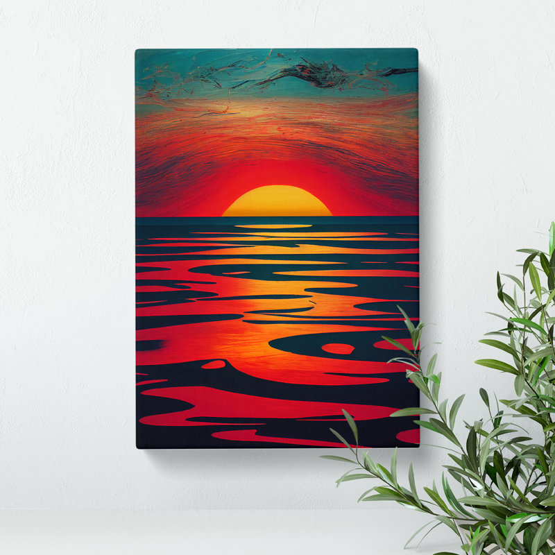 XC1022-4188X Stimulating Sunset View - Wrapped Canvas Print, 76cm W x 50cm W x 3cm D