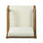 2 Piece Patio Club Chair (Teak+ Beige)