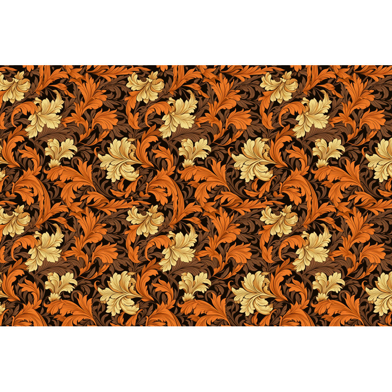 Machine Printed Comforter, Twin Comforter, Brown/Orange