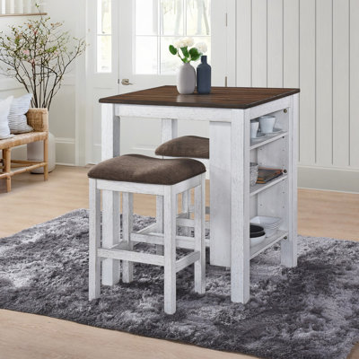 3 Pieces Counter Set Storage Space For Small Space Modern Farmhouse Design Retro Design Easy To Assembly