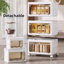 2 Tier Stackable Storage Bins Containers With Wheels For Home Living Room Office Closet