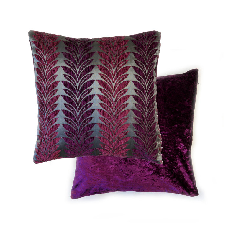 Seraphina Abstract Square Cushion Cover, Plum