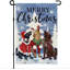 Drapeaux de jardin de Noël pour la décoration extérieure, chiens de Noël d'hiver