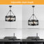 Luminaire suspendu de style campagnard en métal à 4 lumières de 17,71 pouces à intensité variable pour ferme de style industriel-1773844422