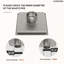 Drain de douche carré 6 "avec couvercle grillagé, drain de plancher avec crépine-111047323