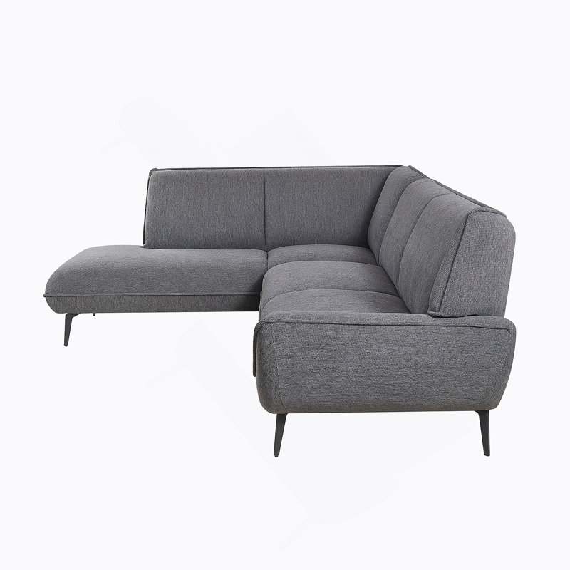 Grand canapé combiné de 106 pouces, sensation de rebond élevé, avec canapé Noble, Noir / gris