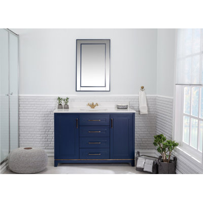Ensemble de meuble-lavabo simple 47,2 po avec miroir Chantaya