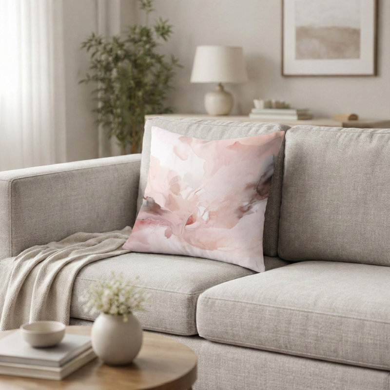 Coussin décoratif Abstract Marble, H 16 po x l 16 po