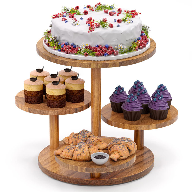 Melihate Wood Tiered Stand
