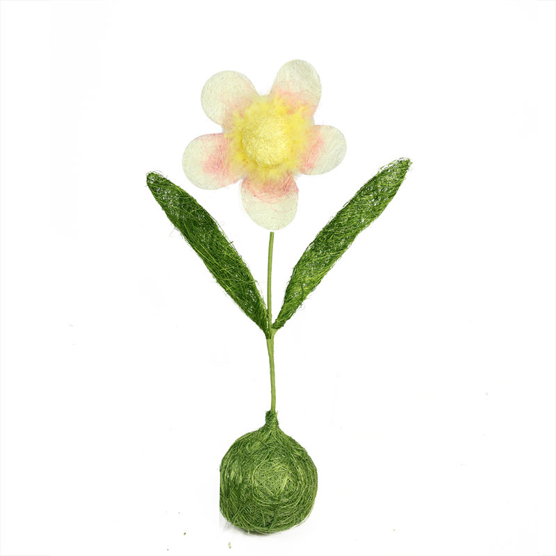 19" Light Pink and White Spring Floral Tabletop Decoration