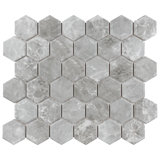 Flo 2" x 2" Porcelain Mosaic Honeycomb Wall & Floor Tile