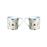 Scandinavian Floral Bone China Coffee Mug