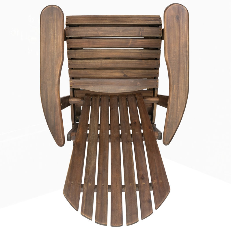 Outdoor Acacia Wood Patio Chair, Gray