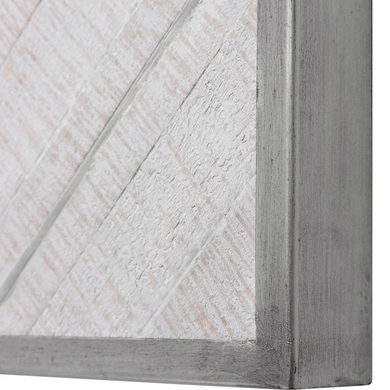 Modern Abstract Wall Decor on Solid Wood