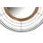Modern Round Wall Mirror with Wood and Wire Frame