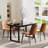 70.86'' Dining Table Set,Extendable Double Pedestal Dining Set For 4-6-152894023-152894026-152894019