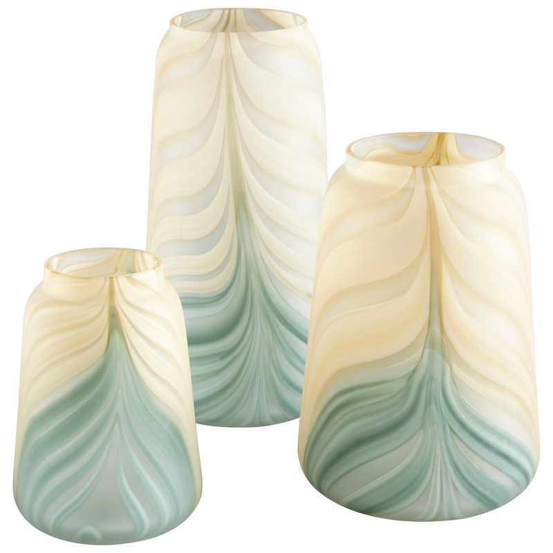 Glass Table Vase, 11.5" H x 7.75" W x 7.75" D