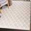 Tapis ivoire délavé à la machine Lusko Tessa-378122973-346992000