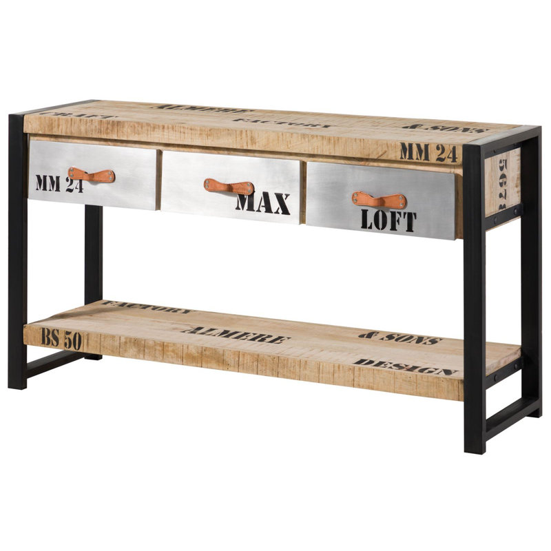 Factory 140cm Solid Wood Top Console Table