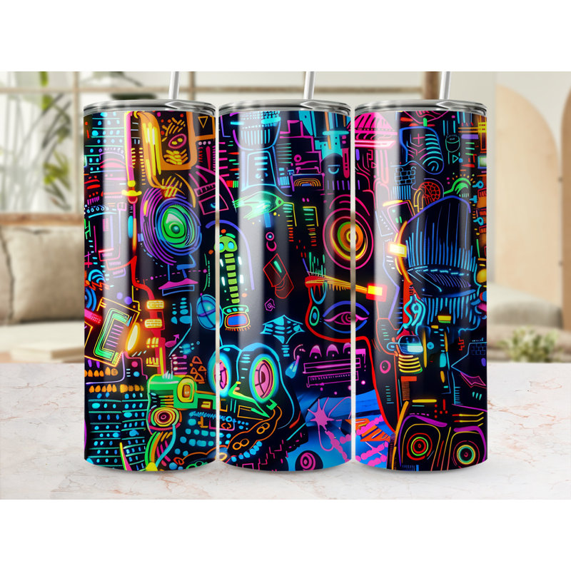 Choose Handmade Tumblers 591 mL Vacuum Insulated Stainless Steel (18/8) Travel Tumbler with Straw