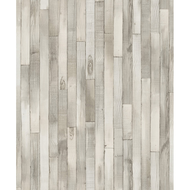 Woods and Wicker Collection Wood Plank Effect Wallpaper Roll, Gray