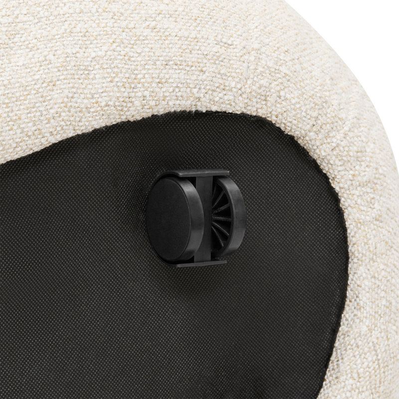 Pouf capitonné d'inspiration vague moderne, Sand Polyester