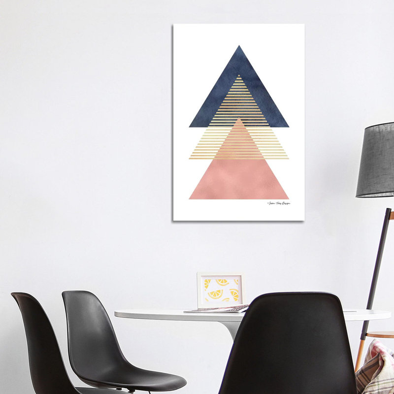 Triangles II 1 Piece Wrapped Canvas Wall Art, 101.6 cm H x 66.04 cm W x 1.91 cm D