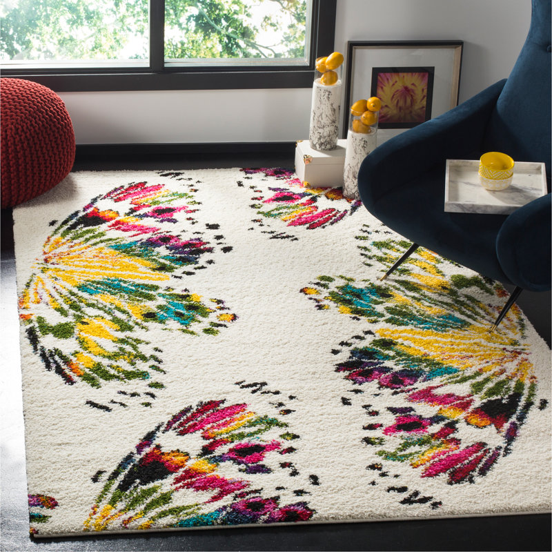 Helmuth Shag Performance Animal Print Rug, Rectangle 4' x 6'