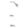 Handle Tub and Shower Dual Function Ceramic Disc Faucet Trim