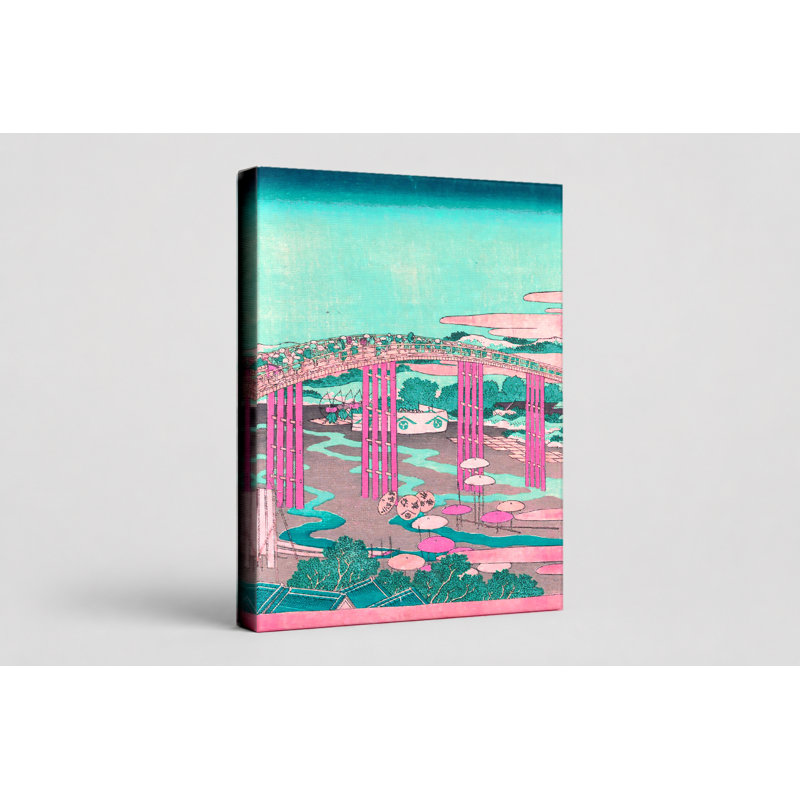 Yoroi Ferry, Koami-chô (de cent vues célèbres d'Edo) - Art mural sur toile, 24" W x 36" H