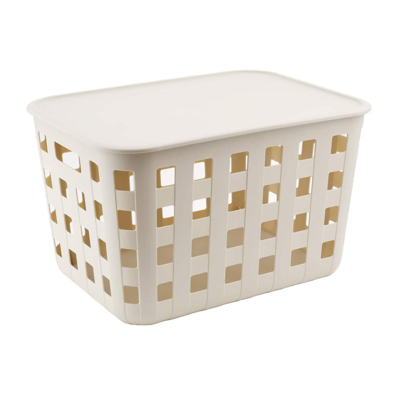 Ensemble de 6 paniers rectangulaires avec couvercle Aura 45L / 46,5Qt Ezystorage, 46.5
