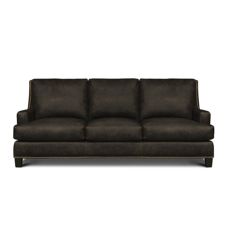 Rebecca Leather Sofa, Yes, Espresso, Saddle (Maestro Artisano)