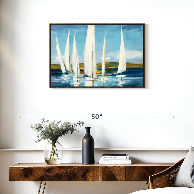 Horizon, Cadre flottant en noyer, 31 po x 21 po