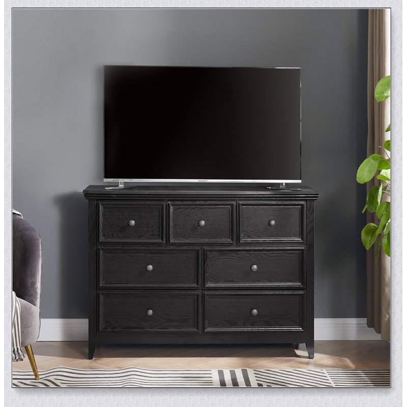 Commode 7 tiroirs Modern, commode 7 tiroirs, Noir