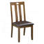 Ensemble de table de salle à manger brun 5 pièces et 4 chaises d'appoint rembourrées en bois de style transitionnel
