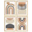«Mid-Century Pastel Arches Polygons Abstract Shapes Illustration Modern Artwork Decor», 4 pièces-101520245-101520246