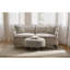 Canapé moderne en tissu à motif moderne Sofaupendo, sable et lin Yakety avec 2 coussins décoratifs