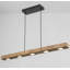 Luminaire suspendu linéaire moderne à DEL avec détails en bois Tallapoosa