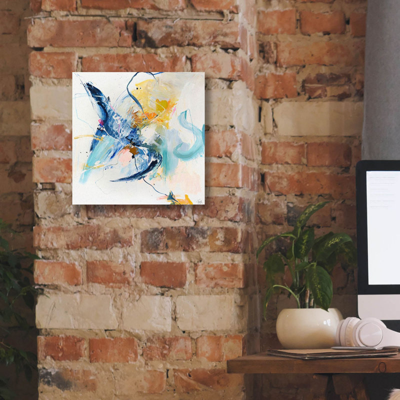  «Confidentiel bleu» par Design Fabrikken, art mural sur toile, 12 po x 12 po, H 12 po x l 12 po