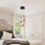 Luminaire suspendu en grappe 3 lumières Cascade Cluster en or rose poli avec globes en verre transparent