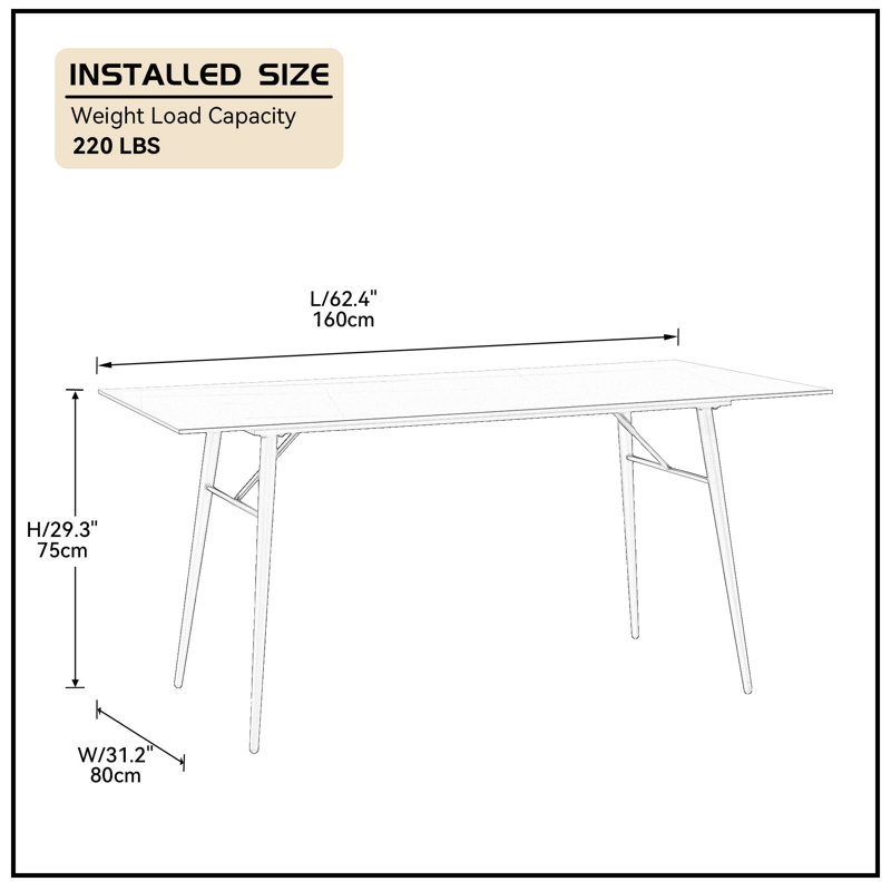 Metal Base Dining Table