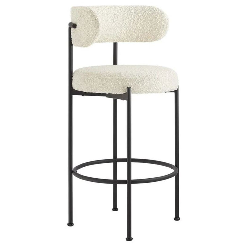 Olivia Boucle Stool