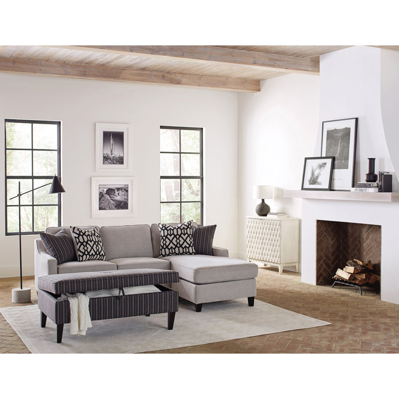 Repose-pieds rectangulaire avec rangement Ernest
