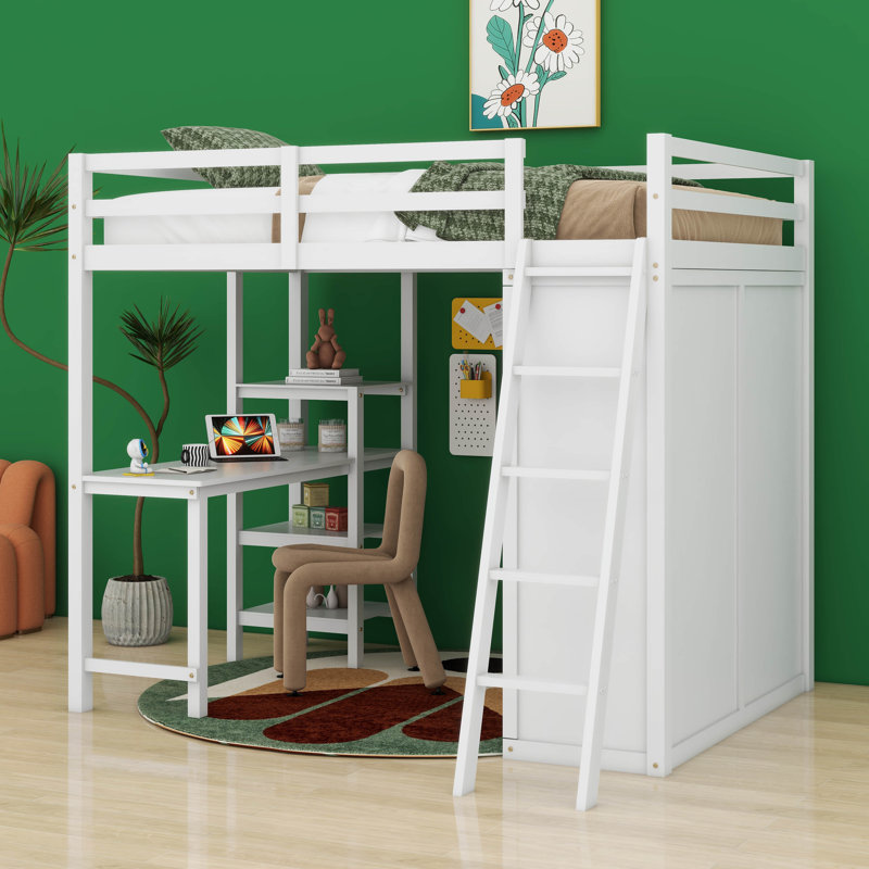 Lit mezzanine avec armoire et bureau Hammersley