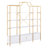Naiesha 4 Tiers Home Office Bookcase Bookshelf, Storage Cabinet Display Shelf, X Bar Gold Frame