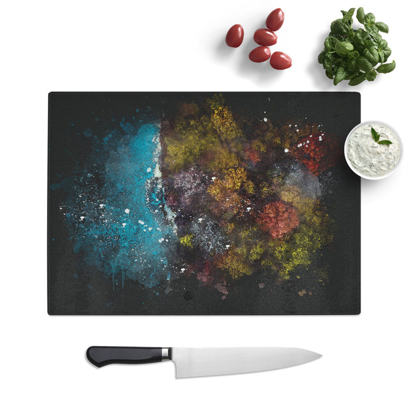 Tempered Glass Forest View Chopping Board, 28.5 cm x 39 cm