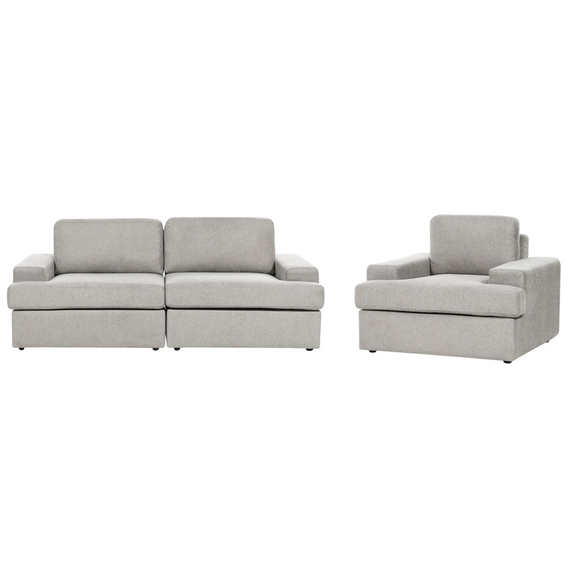 Quantravious 2 - Piece Living Room Set, Light Grey