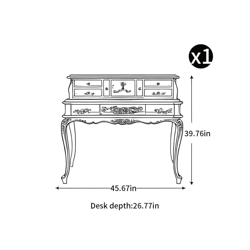 Bureau de style classique européen de luxe